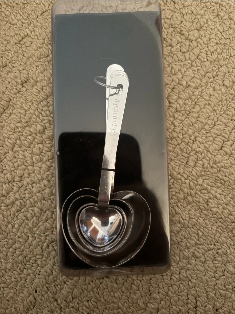 Silver Heart Measuring Spoon Set